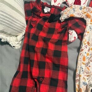 Mud Pie Red and Black Plaid One Piece